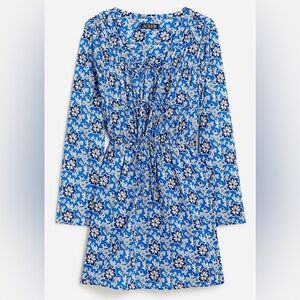 J CREW Tiered Tie-Front Beach Dress Cobalt Blue Cotton Voile Small SOLD OUT